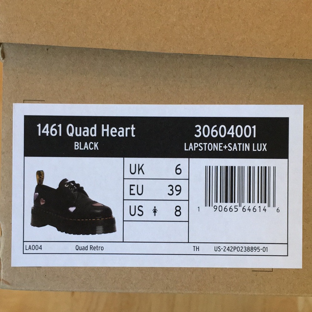 Dr. Martens 1461 Leather Heart Platform Shoes - Picture 16 of 16